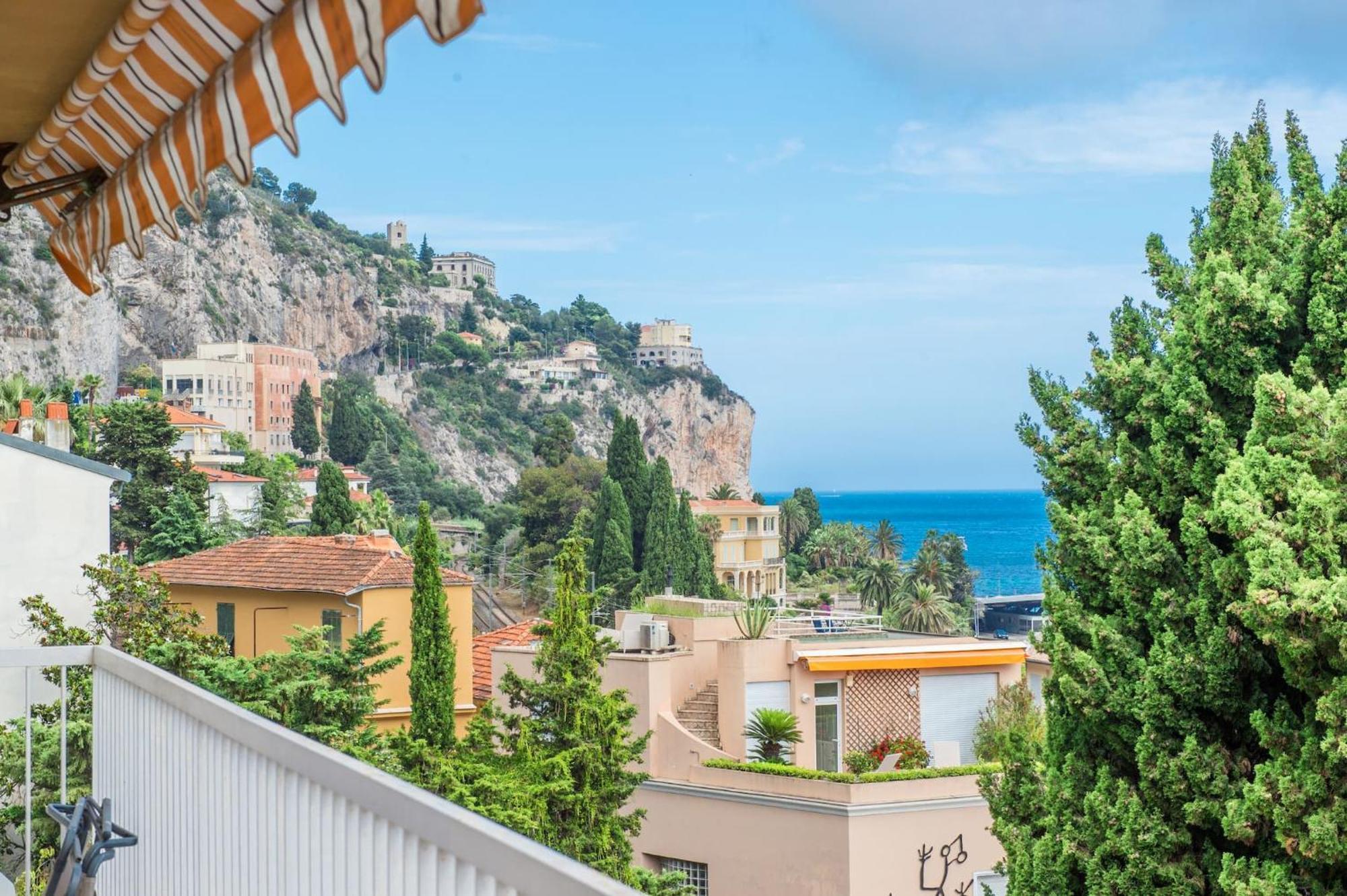 Vina Del Mare, Vue Mer, Terrasse Menton Extérieur photo