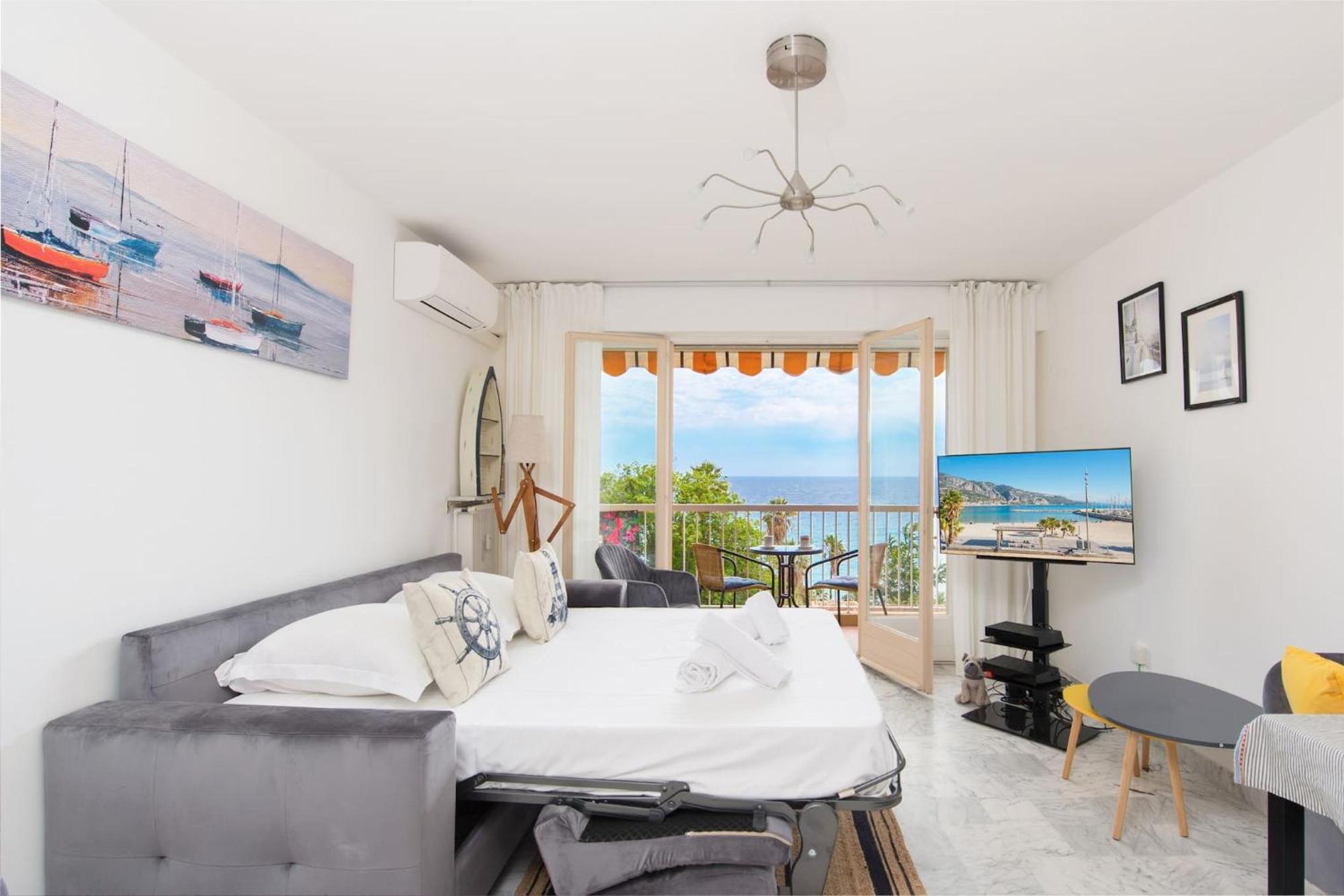 Vina Del Mare, Vue Mer, Terrasse Menton Extérieur photo